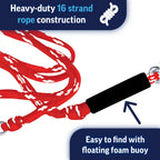Wow World Of Watersports Red/White Heavy Duty 1 2 3 Or 4 Person 4K Tow Harness Rope For Boating, 11-3030