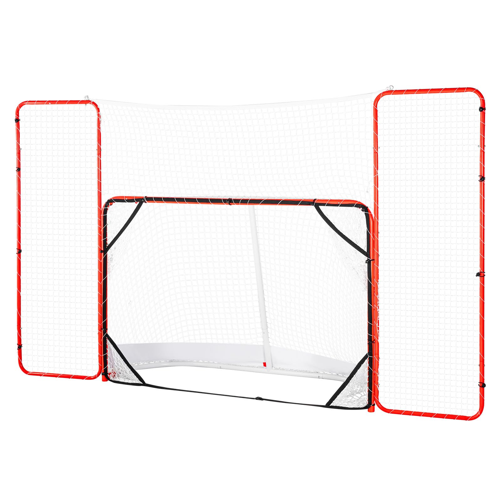 Vevor Hockey Goal With Backstop And Targets Street Outdoor Steel Hockey Net 72''