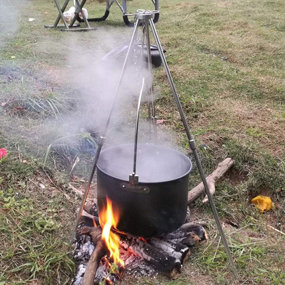 Hanging Pot Cooking Pot, Single Soup Pot, For Camping Hiking