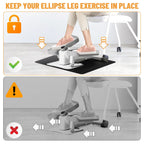 Upgrade Double-Sided Non-Slip Workout Mat For Elliptical Leg Exerciser, Exercise Mat For Under Desk Elliptical Floor Protection