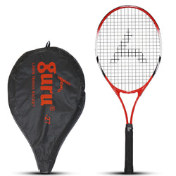 Guru Aluminium Red 19 Inch Lawn Tennis Racket For Men & Women Pack Of 1 With Cover