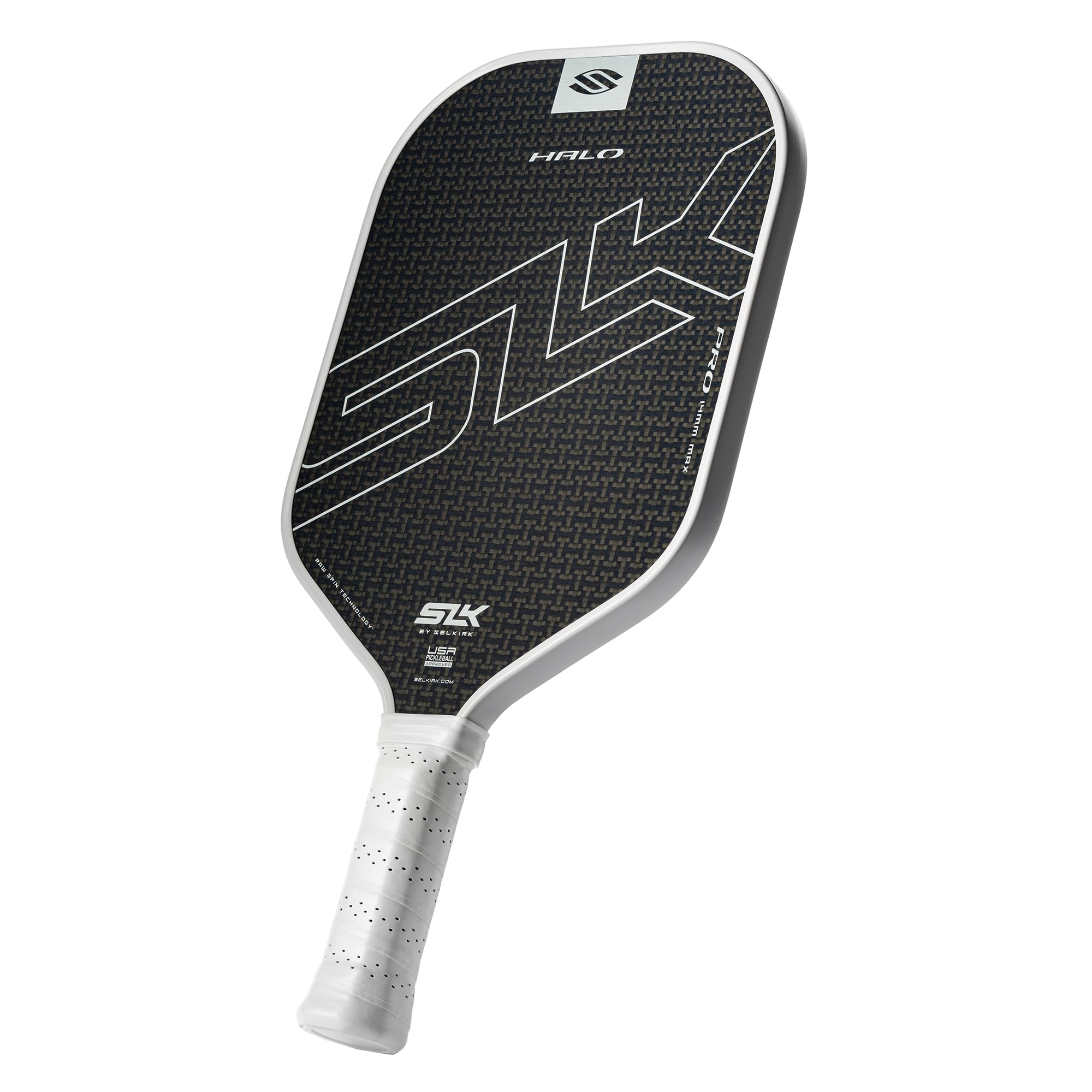 Selkirk Slk Halo Pro Max Pickleball Paddle | Raw Carbon Fiber Pickleball Paddle With A Rev-Core Power Polymer Core | The Pickleb