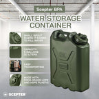 Scepter 3-Pack Portable Water Container, Military Style Storage For Camping, 5 Gallon
