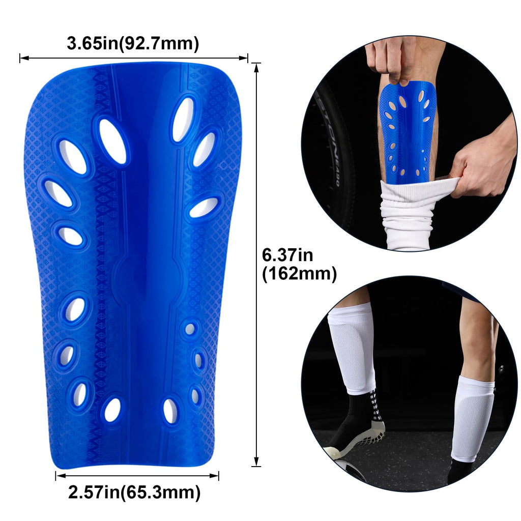 Ancirs 2 Pairs Soccer Shin Guards For Youth, Breathable Shin Guard Sleeves Football Games, Eva Cushion Calf Protective Gear For