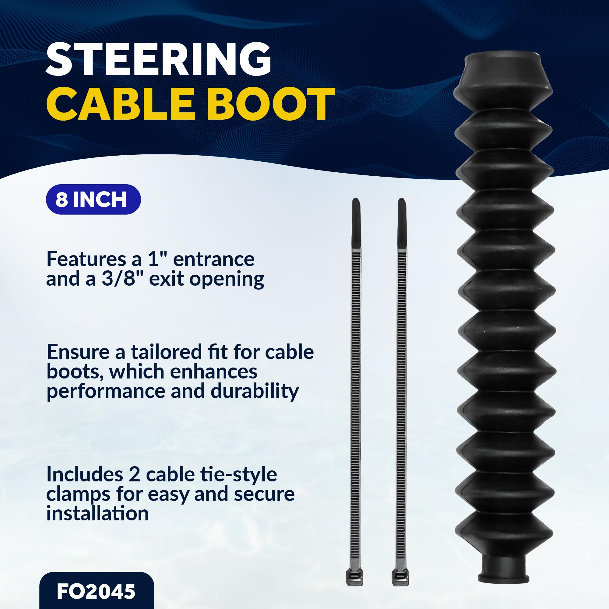 Five Oceans 8-Inch Line Steering Cable Boot - Fo2045