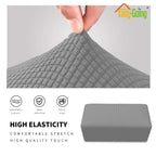 Easy-Going Stretch Ottoman Cover Folding Storage Stool Furniture Protector Soft Rectangle Slipcover Elastic Bottom( Ottoman Larg
