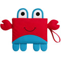 Srajanaa Kids Swimming Bag | Crab Shape PinkBlue Mini Travel Bag For Boys & Girls | Waterproof Preschool Nursery Tote With Wet