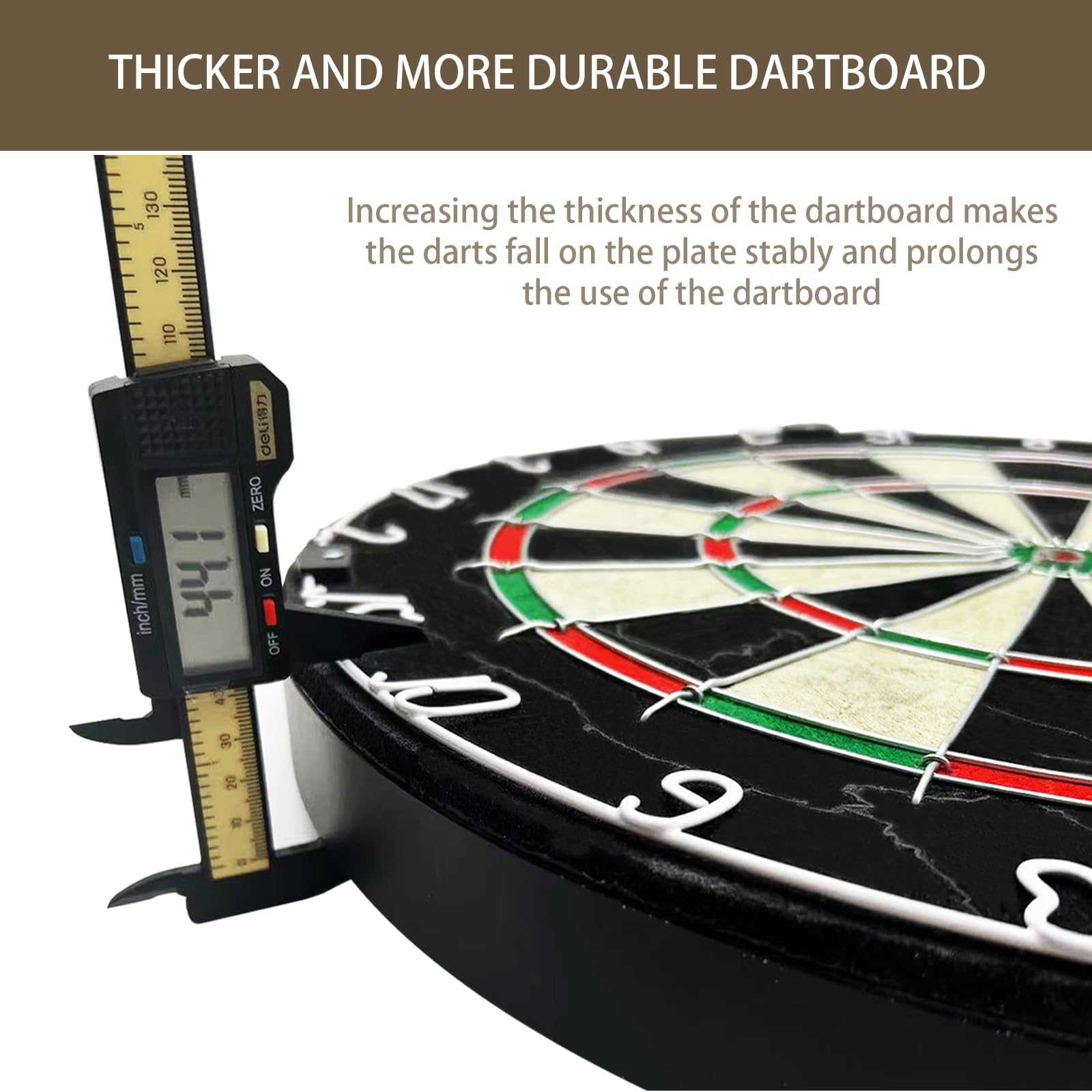 Pennpliy Bristle Dart Board Set For Adults, Professional 18'' Steel Tip Outdoor Dartboard Set, High-Grade Compressed Sisal Metal