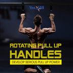 Yes4All Rotating Pull Up Handles For Pull Up Bar/Pull Up Grips/Barbell Handles With Non-Slip & Foam Pad Grips - Twist Motion For