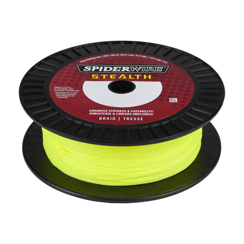 Spiderwire Stealth Superline, Hi-Vis Yellow, 50Lb | 22.6Kg, 500Yd | 457M Braided Fishing Line, Suitable For Freshwater And Saltw