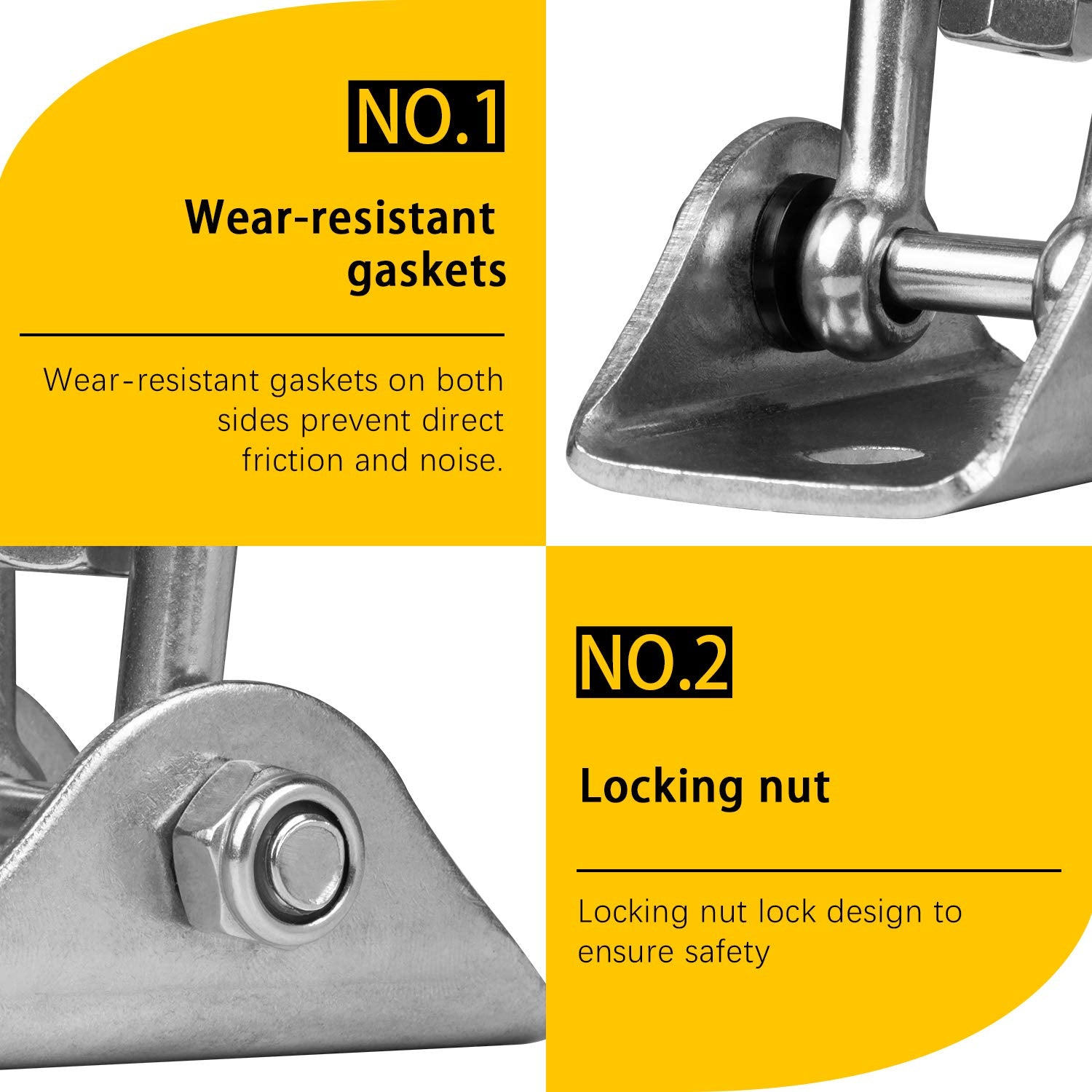 Aisto Heavy Duty Swing Hangers For Wooden Sets 2000 Lb Capacity Hammock Hanger 360 Swivel Stainless Steel Swing Hardware Accesso