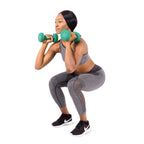 Prosourcefit Set Of 2 Neoprene Dumbbell Coated For Non-Slip Grip, Green - 9Lb