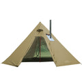 2 Persons Tipi Hot Tents with Inner Mesh, Lightweight, Standing Room for Hunting Family Team Backpacking Camping Hiking (Olive D