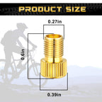 Bike Presta Valve Adapter,Inflate Tire Adapter,Convert Presta To Schrader,French/Uk To Us,Brass Material Mtb Inflatable Connecto