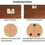 Zrm&E Dartboard Mounting Bracket Kit Wall Hanging Portable Dart Board Set With Pads And Screws Dart Holder