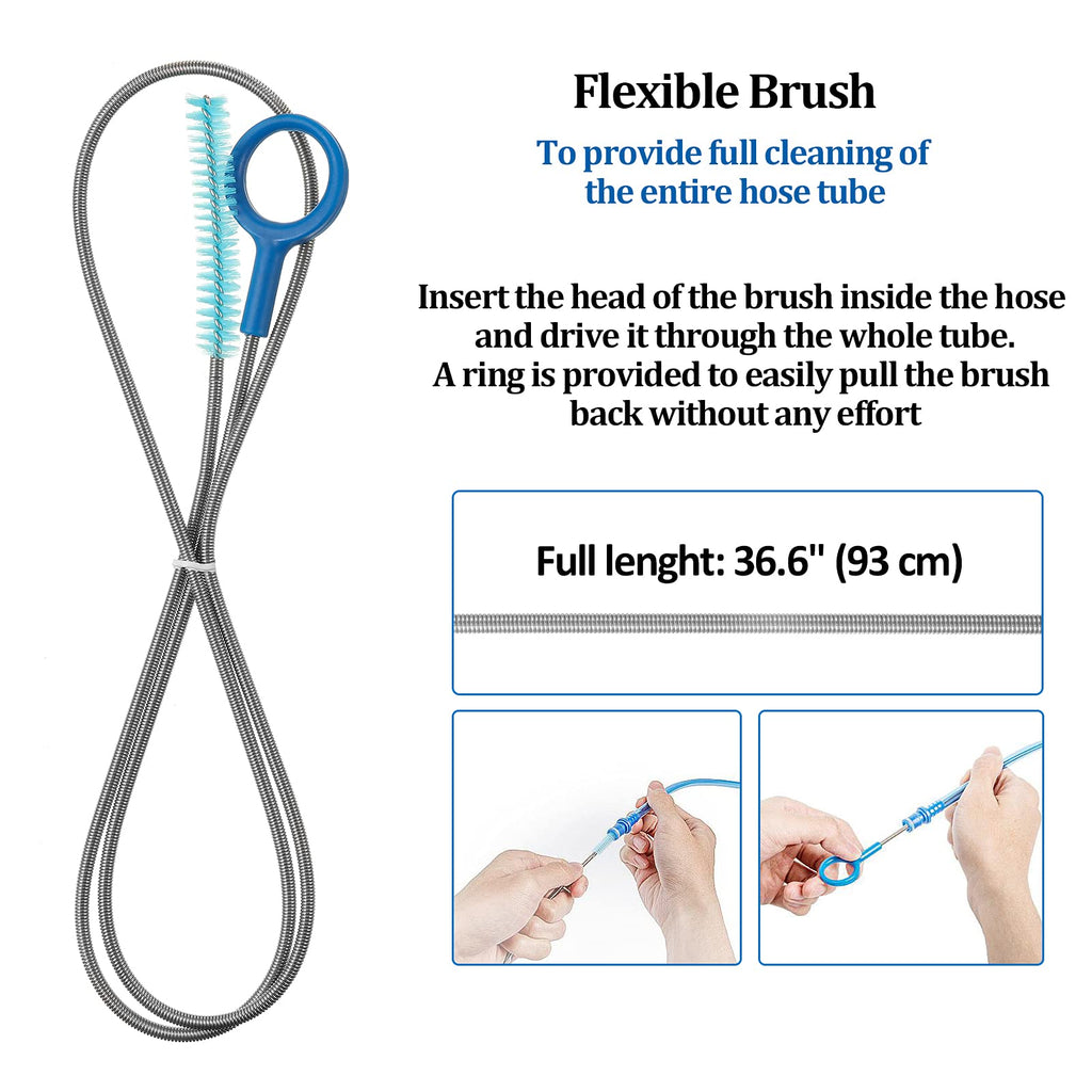 2 Packs Hydration Bladder Cleaning Kit, 8 In 1 Water Bladder Cleaning Brush Kit Includes Flexible Long Bladder Brush For Hose Sm
