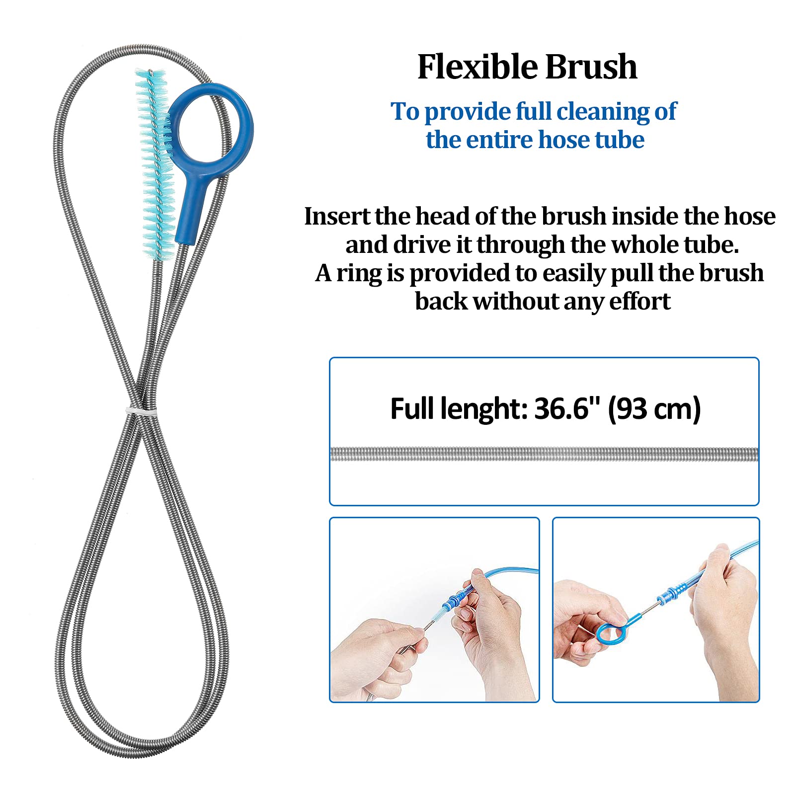 2 Packs Hydration Bladder Cleaning Kit, 8 In 1 Water Bladder Cleaning Brush Kit Includes Flexible Long Bladder Brush For Hose Sm