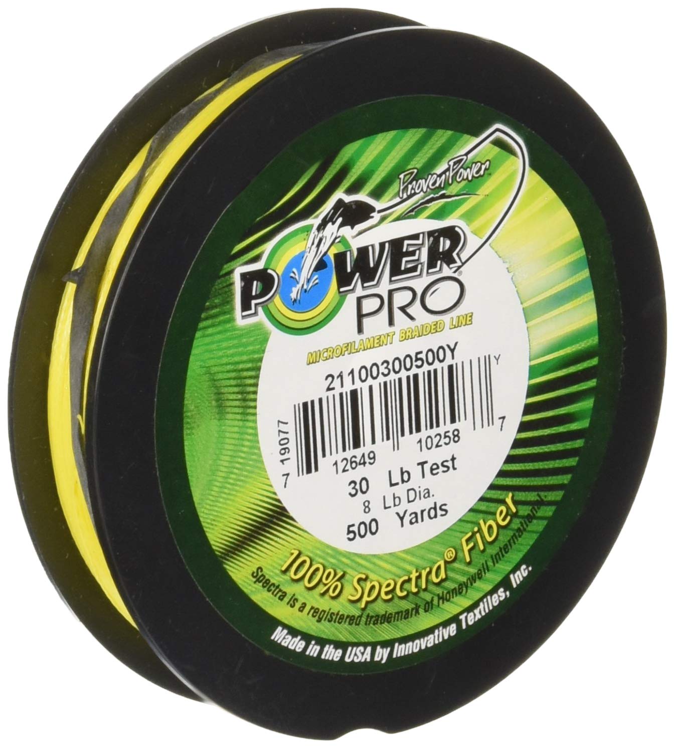 Power Pro Spectra Fiber Braided Fishing Line, Hi-Vis Yellow, 1500Yd/100Lb