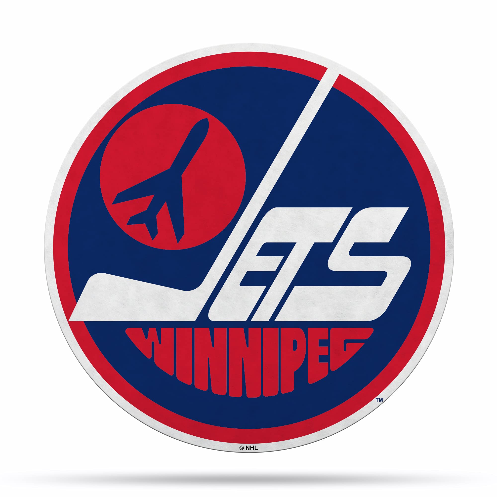 Rico Industries Nhl Winnipeg Jets Retro Shape Cut Pennant - Home And Living Room D  Cor - Soft Felt Ez To Hang