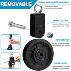 Favuit Cable Pulley, 360 Degree Rotation Silent Pulley Wheel 3.54 In Detachable Traction Wheel Weight Pulley System Attachments