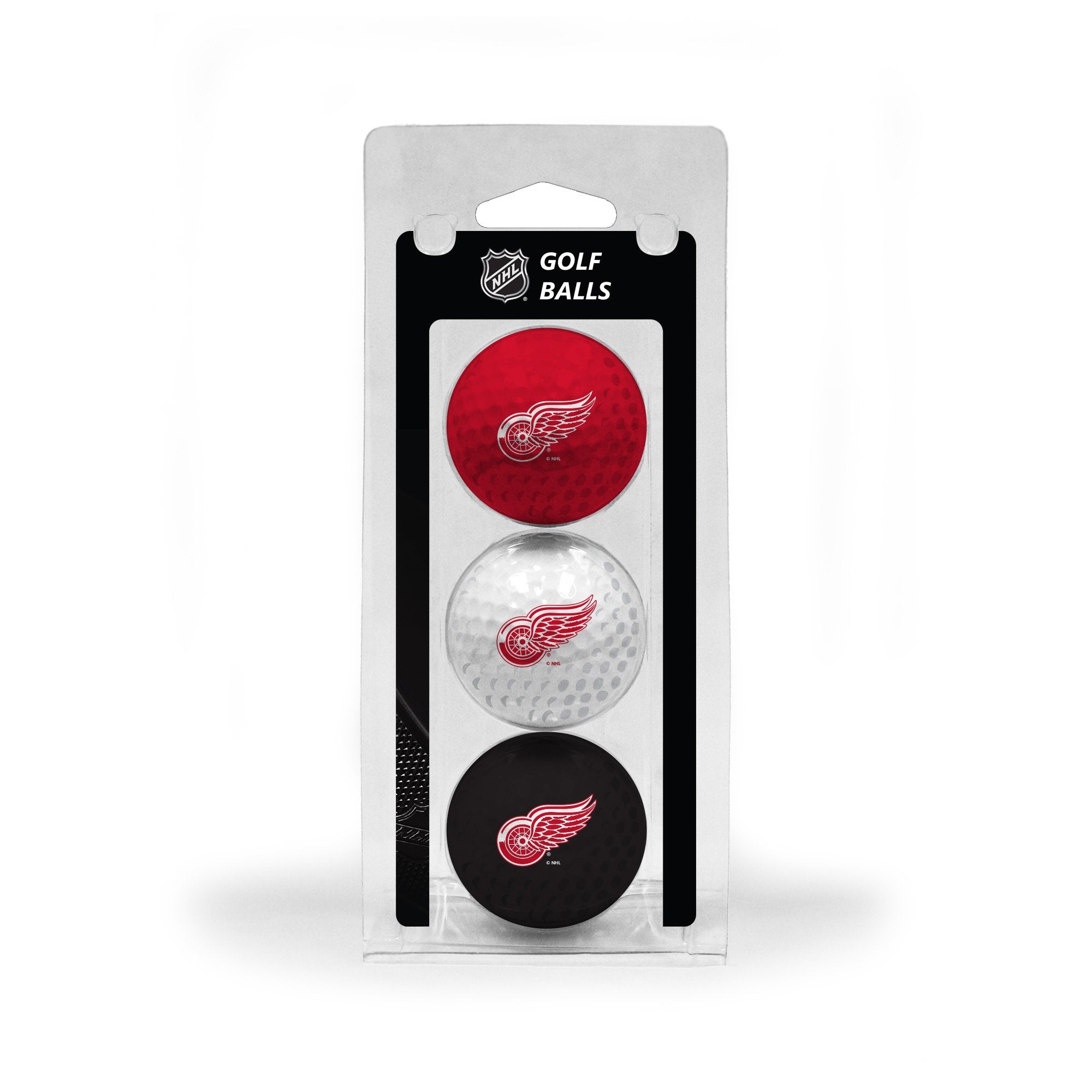 Team Golf Nhl Detroit Red Wings 3 Golf Ball Pack Regulation Size Golf Balls, 3 Pack, Full Color Durable Team Imprint