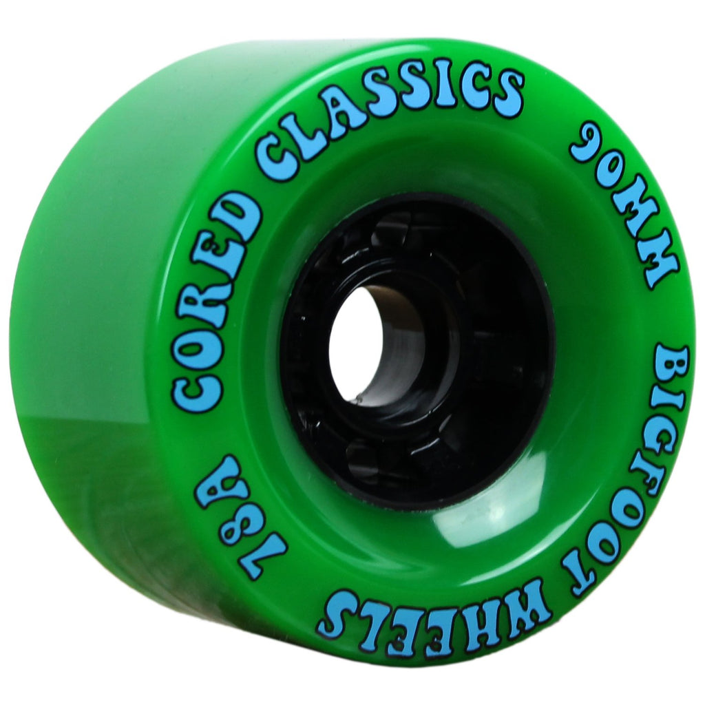 Bigfoot Cored Classics Longboard Wheels Green, 90Mm