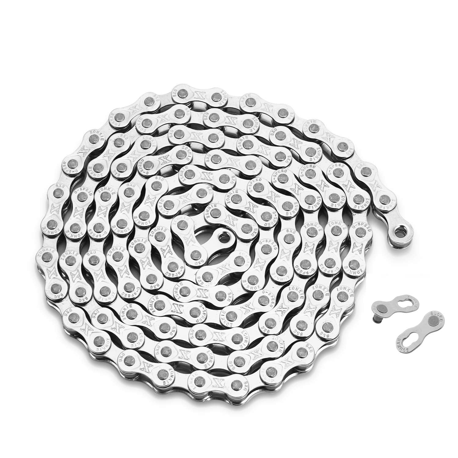 Zonkie 6/7/8 Speed Bike Chain 1/2 X 3/32 Inch 116 Links
