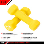 Jfit Neoprene Dumbbell Pairs, 1 Lb