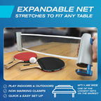 Pro-Spin All-In-One Portable Ping Pong Set With Ultra-Comfort Ping Pong Paddles | Table Tennis Set With Retractable Ping Pong Ne