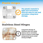 Cooler Replacement Plastic Hinges & Screws Set Compatible With Coleman Coolers  4 Pack