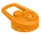 Fifty-Fifty Straw Cap Lid For Wide Mouth Bottles, Solar Orange