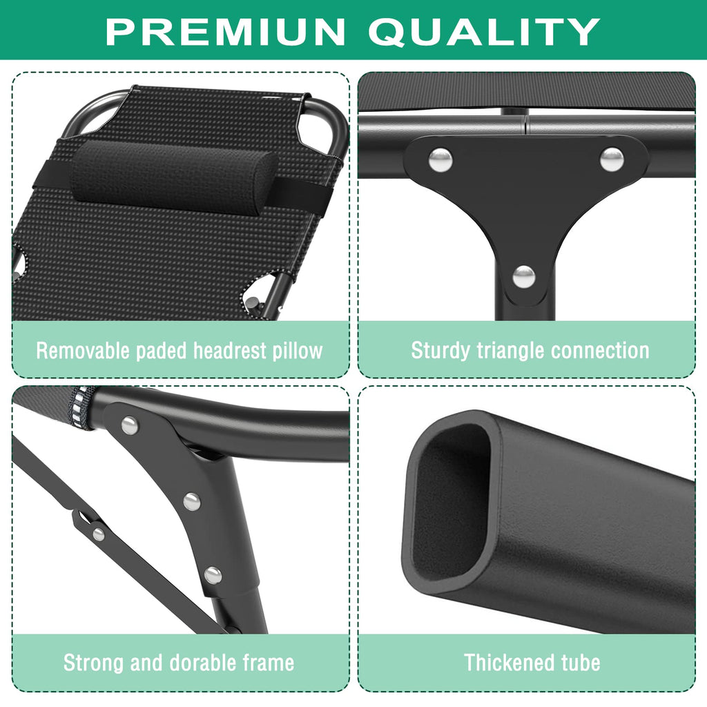 Naizea Folding Camping Cots,Adjustable 4-Gear Sleeping Cots For Adults,Foldable Cot Bed, Folding Chaise Lounge Chair,Portable Re
