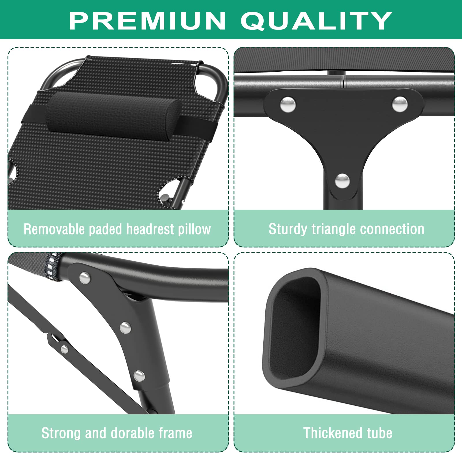 Naizea Folding Camping Cots,Adjustable 4-Gear Sleeping Cots For Adults,Foldable Cot Bed, Folding Chaise Lounge Chair,Portable Re
