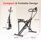 Sunny Health & Fitness Smart Upright Row-N-Ride Exerciser, Squat Assist Trainer for Glutes Workout with Adjustable Resistance, E