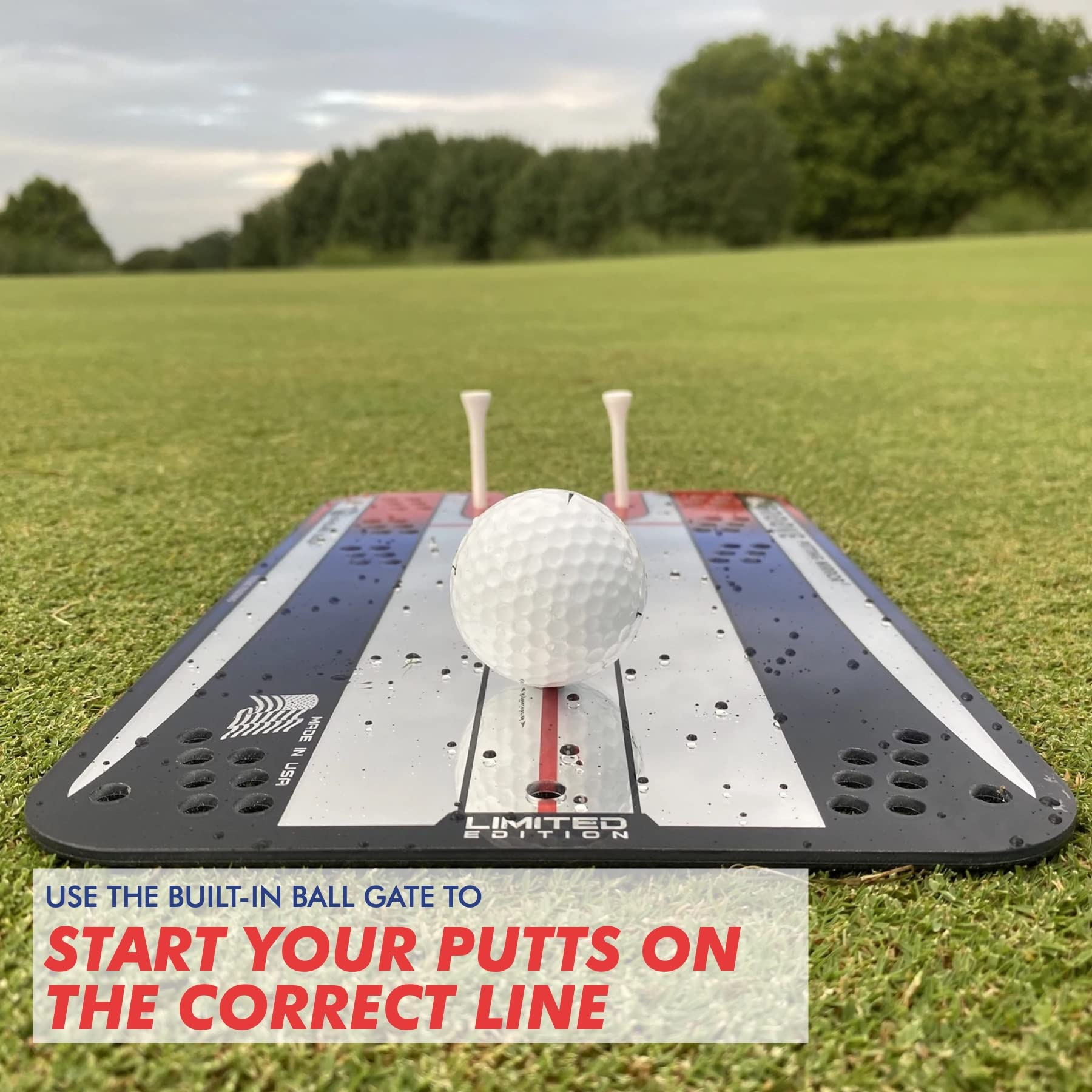 Eyeline Golf Groove Putting Mirror -Training Aid Align Eyes, Body, Putter Face. Indoor/Outdoor. 8 Putting Drills - Alignment Sta