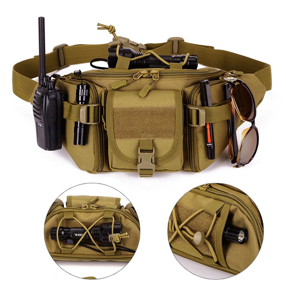 Creator Tactical Waist Pack Military Fanny Pack Outdoor Army Waist Bag Large Waist Pack For Daily Life Cycling Camping Hiking Hu