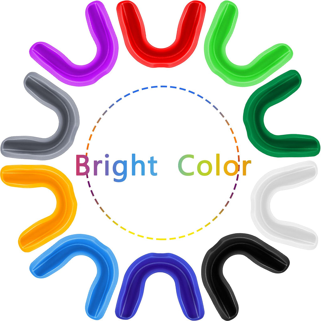 20 Pieces Sports Mouth Guards Mouth Protection Athletic Mouth Guard For Kids Adults Sports Supply (Dark Color)
