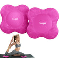 Yes4All Set of 2 Extra Thick Yoga Knee Pad/Anti-Slip Knee Cushion for Head, Elbows, Hands, Wrists, Rose Red