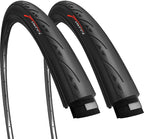 Fincci Pair 700 X 25C Tire Foldable 120 Tpi For Racing Touring Cycling All Season Bicycle - Pack Of 2 Road Bike Tires 700X25C