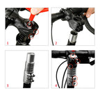 Platt Bike Fork Stem Extender Aluminum Alloy Mtb Bicycle Stem Raiser Handlebar Riser Fit For 1 1/8 Threadless Steerer Tubes,Blac