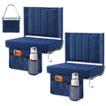 OLIXIS Stadium Seats 2 Pack with Back Support, Bleacher Chairs with 3.15 Thick Padded Comfortable, Wide Portable Lightweight Fol