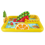 Intex 57158Ep Fun'N Fruity 8Ft X 6.25Ft X 4In Outdoor Inflatable Kiddie Pool Water Play Center With Water Slide, Sprinklers And