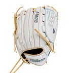 Wilson 2024 A1000 V125 12.5    Outfield Fastpitch Softball Glove - White/Blue/Blonde, Left Hand Throw