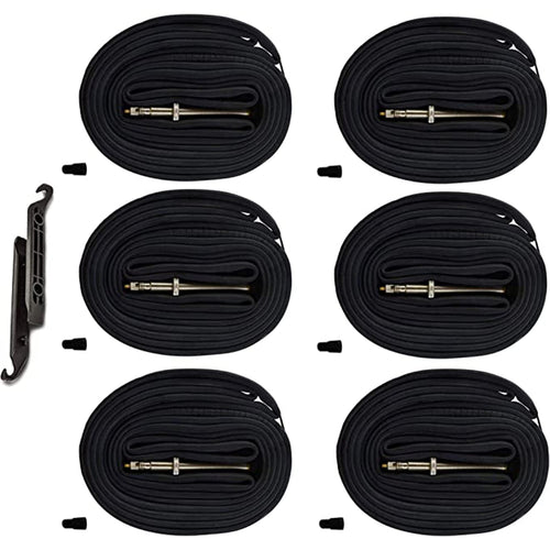 (6-Pack 700X20-25C Road Bike Replacement Inner Tubes Presta Valve 42Mm For Road Bikes With Tire Size Of 700C X 20, 23, And 25 (6