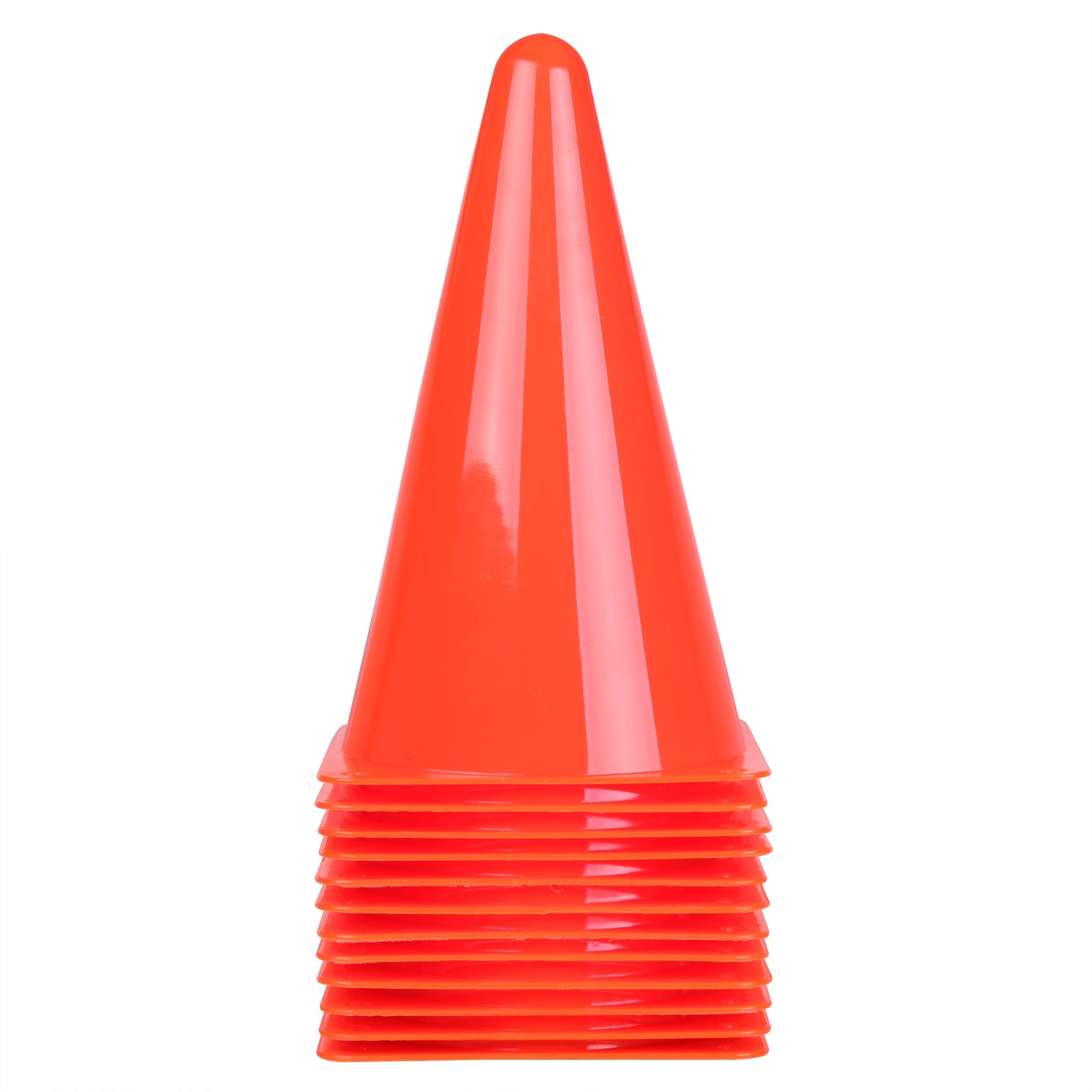 Cartman 9 Inch 12 Pack Plastic Training Cones Traffic Cones, Indoor Outdoor And Festive Events Field Marker Agility Cones For So