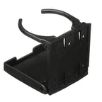 Attwood 11654-3 Fold-Up Drink Holder, 1 Rigid Ring, Molded Abs Plastic, 3 7/8-Inch H X 3 -Inch W, 7/8-Inch Closed Depth, Black