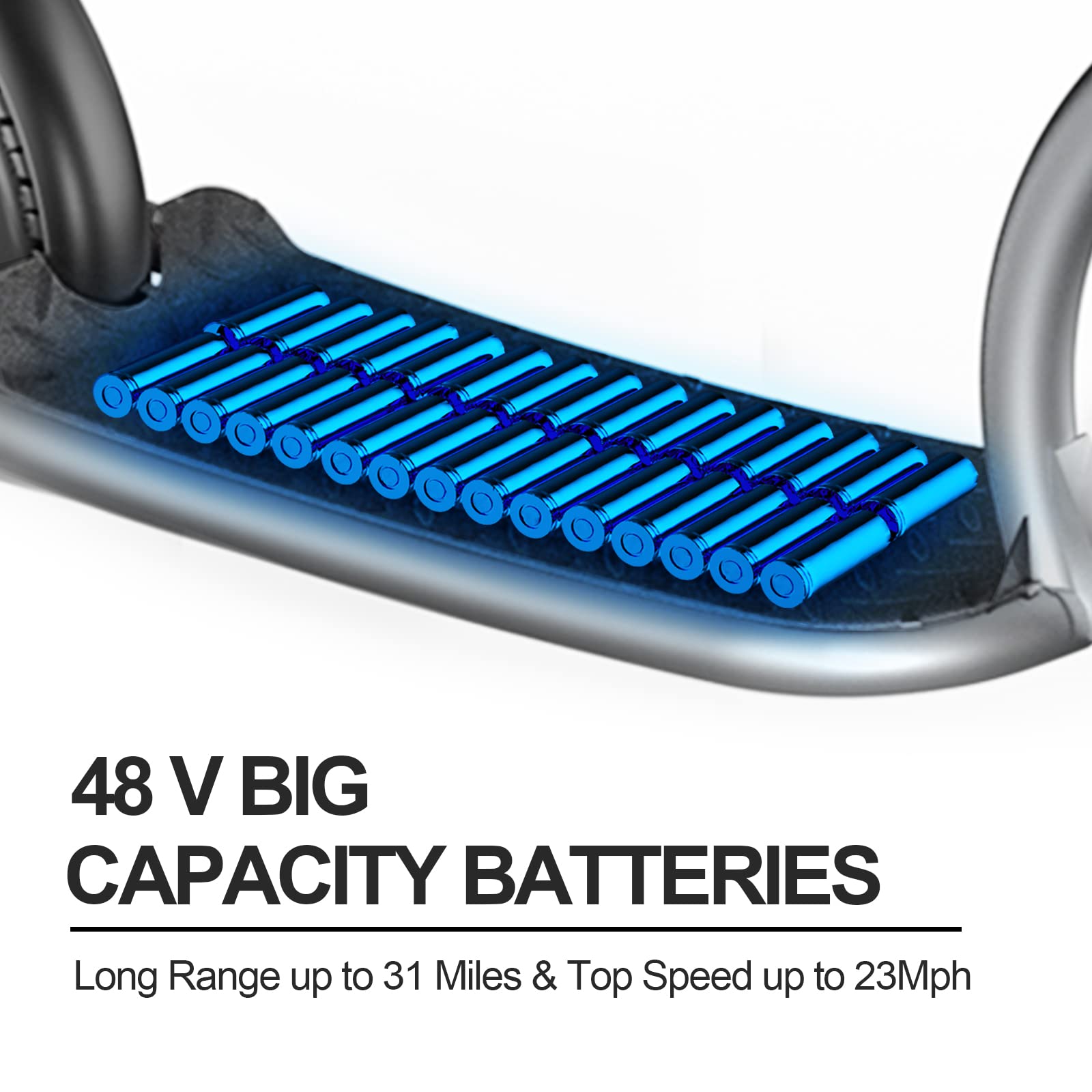 Hiboy VE1 PRO Electric Scooter - 16 Pneumatic Tires - 31 Miles Long Range & 23Mph Folding Commuter Electric Scooter