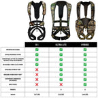 Hunter Safety System X-1 Bow-Hunter Harness For Tree-Stand Hunting, Lightweight Comfortable Safe All-Season Great Mobility, Larg