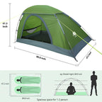Ayamaya 1 Person Tent For Backpacking - Lightweight Single Person Hiking Tent With Skylight & Waterproof Rainfly & Ground Vents,