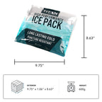 Arctic Zone Titan Deep Freeze Ice Pack- (2 Pack) 600 Gram High Performance Ice Pack - Long-Lasting, Puncture-Resistant Cold Pack